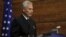 Vice Admiral James Syring, shown speaking at the Romanian Foreign Affairs Ministry in Bucharest, Dec. 18, 2015, says the U.S. has taken steps to defend its missile defense networks, but he's concerned about potential vulnerabilities among defense contractors.
