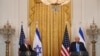 US President Donald Trump listens to Israel's Prime Minister Benjamin Netanyahu during a press conference in the East Room of the White House in Washington, DC, on February 4, 2025.