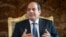 FILE—Egypt's President Abdel Fattah El-Sisi speaks while meeting with U.S. Secretary of State Antony Blinken, at Al-Ittihadiya Palace in Cairo, October 15, 2023. 