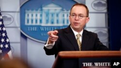 Penjabat kepala staf Gedung Putih, Mick Mulvaney 