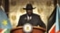 FILE - South Sudan's President Salva Kiir addresses a news conference at the Presidential palace in Juba.