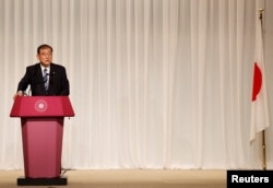 Shigeru Ishiba, pemimpin partai berkuasa Jepang yang baru terpilih, Partai Demokrat Liberal (LDP), mengadakan konferensi pers setelah pemilihan kepemimpinan LDP, di Tokyo, 27 September 2024. (Foto: Reuters)