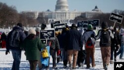 Miles salen a protestar en Washington contra la ley que legaliza el aborto aprobada hace 41 años. Esta marcha se ha vuelto en una tradición.
