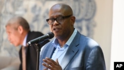 FILE - Forest Whitaker speaks on stage during the Peak Mind Foundation celebration held at Rancho Las Lomas, July 4, 2015 in Silverado, Calif.