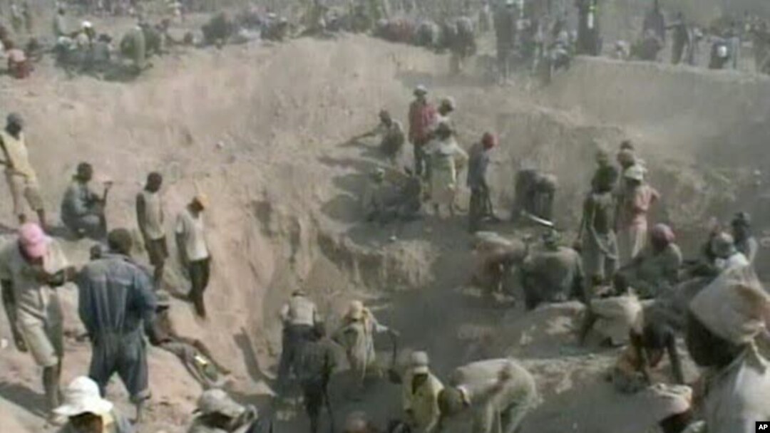 A diamond mine in Africa