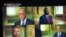 Lt. Michael Byrd of the U.S. Capitol Police, lower left and upper right, who fatally shot Ashli Babbitt during the Jan. 6 attack on the Capitol, speaks with Lester Holt on "NBC Nightly News" in an interview that aired Aug. 26, 2021.
