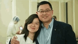In December 2019 a court charged Pastor Wang Yi (pictured here with his wife) with “subversion of state power” and sentenced him to nine years in prison. (Photo: RFA)