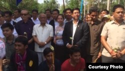 Religious ceremony with the CNRP at Angkor Wat Temple. Prayers for peace and justice, June 19, 2016. (Courtesy photo: CNRP)