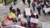 Manifestantes en San Marcos piden la renuncia de las autoridades. [Créditos: TN23 Guatemala].