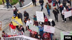 Manifestantes en San Marcos piden la renuncia de las autoridades. [Créditos: TN23 Guatemala].