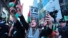 数千人在纽约集会表达对巴勒斯坦的支持