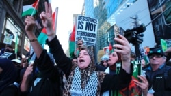 數千人在紐約集會表達對巴勒斯坦的支持