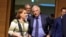FILE - European Union foreign policy chief Josep Borrell, center, arrives for a meeting of EU foreign ministers at the European Council building in Luxembourg, Oct. 23, 2023.
