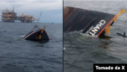 Al menos cuatro personas murieron al hundirse una barcaza petrolera de una contratista en el Lago de Maracaibo, en el oeste de Venezuela. 