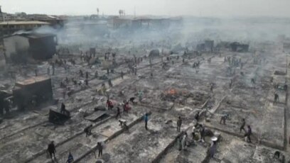Un marché d'Accra dévasté par un incendie