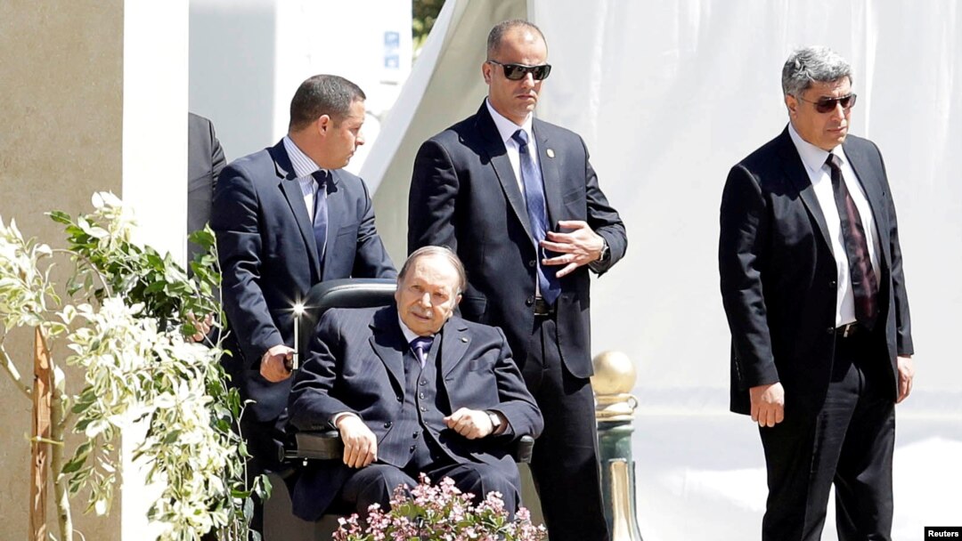 FILE - Algerian President Abdelaziz Bouteflika is seen in Algiers, Algeria, April 9, 2018. 