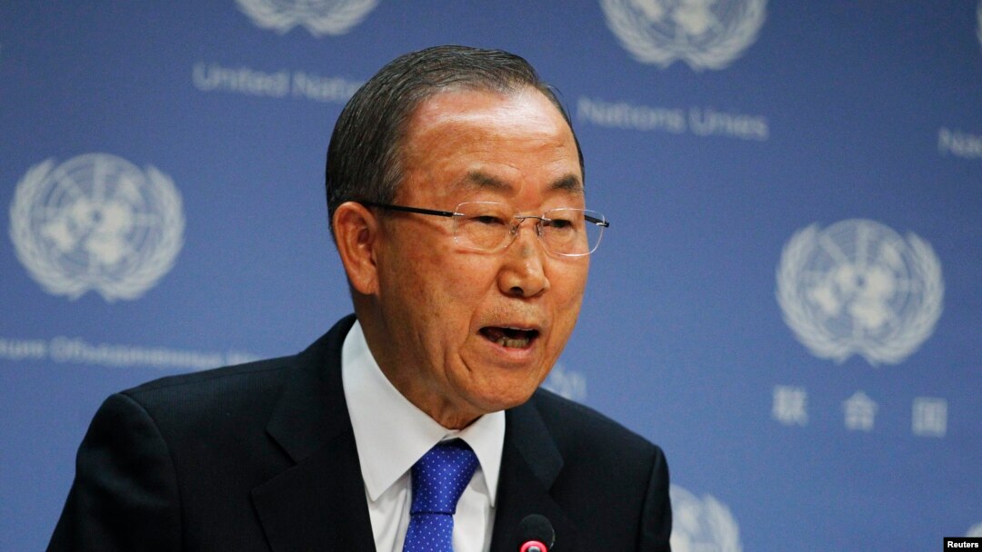 FILE - United Nations Secretary-General Ban Ki-moon.