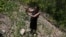 FILE - A woman shows a dry radish plant at her drought-affected plot, in the southern village of San Francisco de Coray, in the department of Valle, Honduras, Aug. 13, 2015. 
