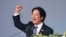 赖清德在台北总统府前举行的双十国庆典礼上发表演说。(2026年10月10日)