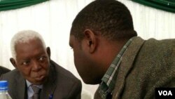 The late former Midlands governor and cabinet minister Cephas Msipa with his nephew, Lloyd Msipa (Jnr), who also died Monday at the University of Zimbabwe.