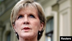 FILE - Australia's Foreign Minister Julie Bishop.