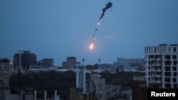انفجار یک پهپاد بر فراز کی‌یف، پایتخت اوکراین