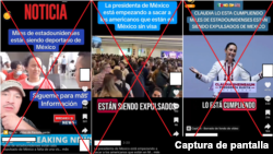 Capturas de pantalla de desinformación difundida en TikTok, tomadas el 03 de marzo de 2025.