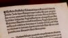 Salah satu halaman dari salinan surat asli yang ditulis oleh Christopher Columbus pada abad ke-15, dipamerkan di Vatikan, Kamis, 14 Juni 2018.