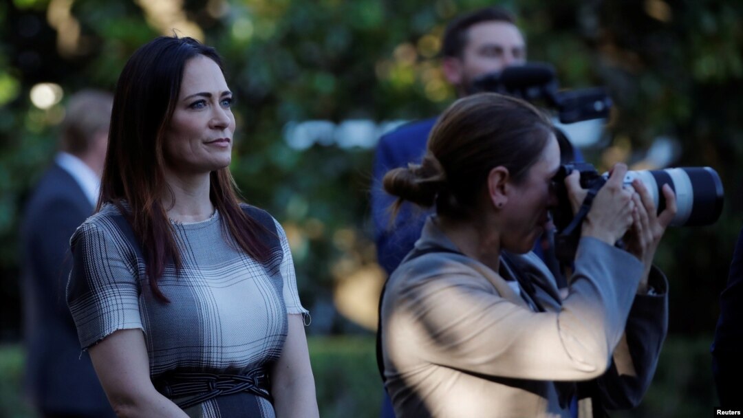Stephanie Grisham, spokesperson for first lady Melania Trump, is seen as U.S. President Donald Trump and the fist lady attend the annual Congressional picnic event at the South Lawn of the White House in Washington, U.S., June 21, 2019.