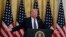 President Donald Trump speaks in the East Room of the White House, April 30, 2020, in Washington, D.C. 