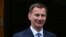 Le ministre britannique des Affaires étrangères Jeremy Hunt