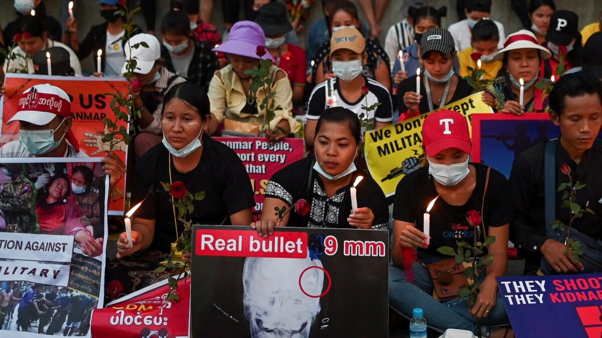 Thousands Protest in Myanmar after 2 Demonstrators Killed