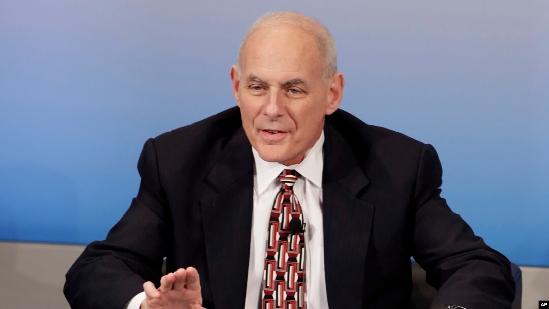 US Secretary of Homeland Security John Kelly speaks during the Munich Security Conference in Munich, Germany, Saturday, Feb. 18, 2017.