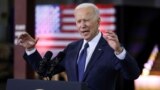 USA, Pittsburgh, U.S. President Joe Biden speaks about his $2 trillion infrastructure plan