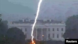 Lightning strikes near the White House killing two people and injuring two more in Washington