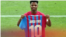 Ansu Fati, jogador do FC Barcelona, exibe a camisola número 10 
