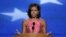 Ibu negara Michelle Obama memberikan pidato pada hari pertama konvensi nasional Partai Demokrat di Charlotte, North Caroline, Selasa malam (4/9). 