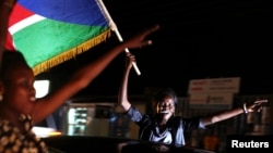 People celebrate the second anniversary of South Sudan becoming an independent state, Juba, July 9, 2013.