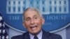 FILE - Dr. Anthony Fauci, director of the National Institute of Allergy and Infectious Diseases, speaks during a briefing by the White House coronavirus task force about the state of the coronavirus disease (COVID-19) pandemic in the United States.