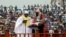 <span style="font-family: Arial, Helvetica, 'Arial Unicode MS', sans-serif; font-size: 1em;">An gudanar da bikin rantsar da sabon shugaban kasar kasar Gambia, Adama Barrow, Fabrairu 18, 2017.</span>