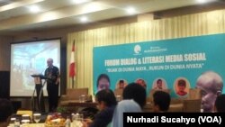 Forum dialog dan literasi media sosial di Yogyakarta, Sabtu 16 Maret 2019 (foto: VOA/ Nurhadi Sucahyo)