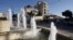 A newly installed fountain is seen in the West Bank city of Ramallah September 13, 2011. Struggling to survive on the land, al Hadidiya in the Jordan Valley is an example of a community at the sharp end of life in the Israeli-occupied West Bank and contra