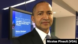 Moïse Katumbi lors de son passage à Washington, le 29 novembre 2016 (VOA/Nicolas Pinault)