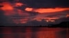 A cloudy sunset is seen before the arrival of Hurricane Helene, in Steinhatchee, Florida, on Sept. 25, 2024. 