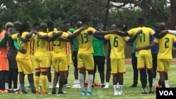 Zimbabwe Warriors at a training session in Harare.