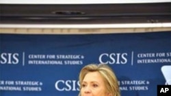 Secretary Clinton delivers remarks at CSIS on U.S. interests in the Americas.