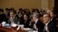Constitutional law experts (L-R) Noah Feldman, Pamela Karlan, Michael Gerhardt and Jonathan Turley, are sworn in to testify during a House Judiciary Committee hearing, Dec. 4, 2019.