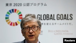 FILE - Bill Gates, co-chair of the Bill & Melinda Gates Foundation, attends a news conference in Tokyo, Japan, Nov. 9, 2018.