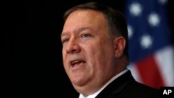 Le Secretaire d'état américainMike Pompeo le 18 juin 2018.