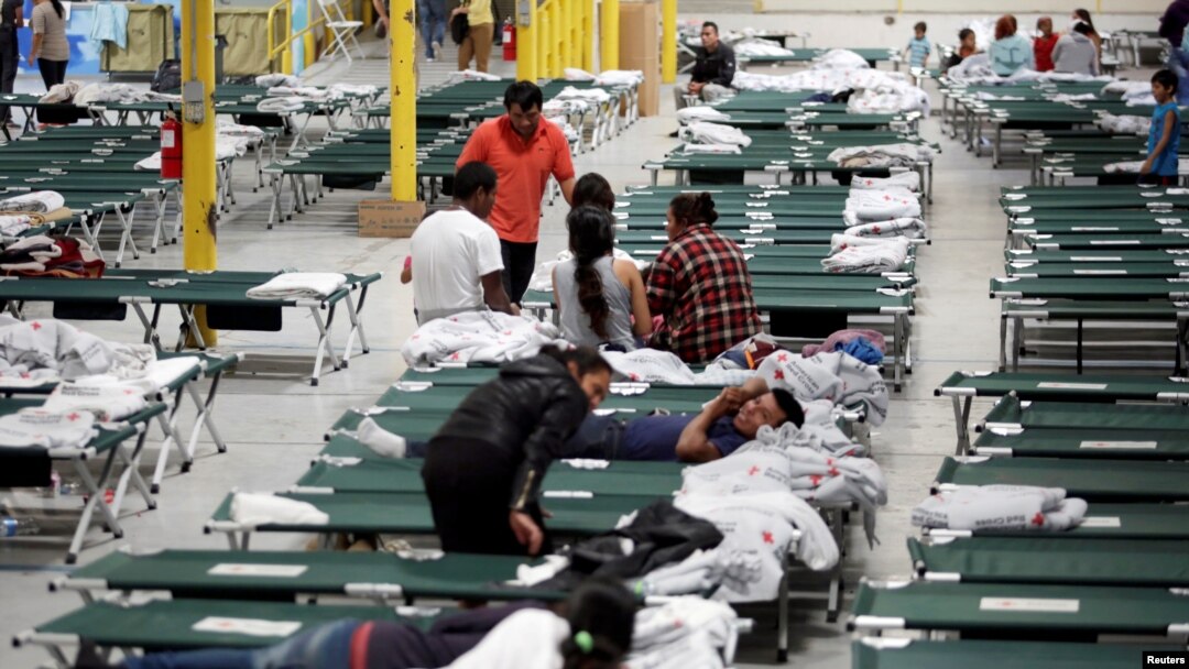 Migrants from Central America rest inside the "House of the Refugee," which gives temporary shelter to migrants released by ICE and CBP because of overcrowded facilities, in El Paso, Texas, April 24, 2019. 
